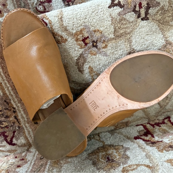 Frye leather sandals, size 9.5, camel color, gently worn once! - Picture 12 of 14